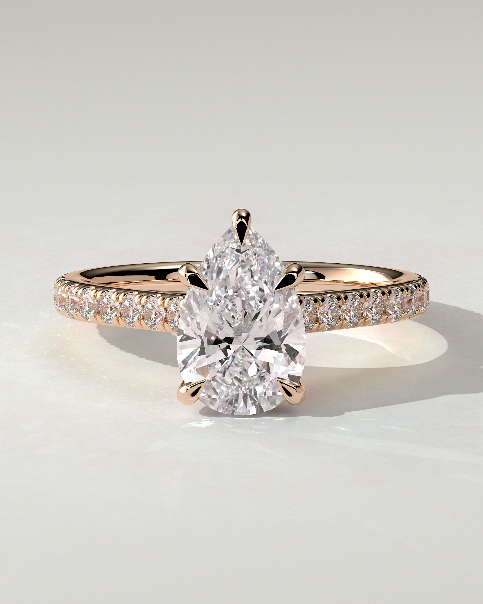 Katrina Solitaire Pear Ring