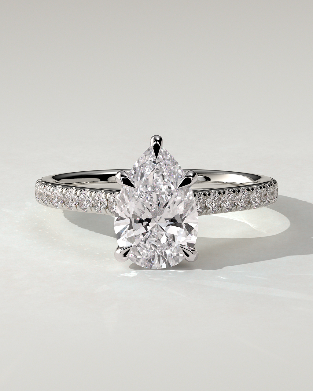 Katrina Solitaire Pear Ring