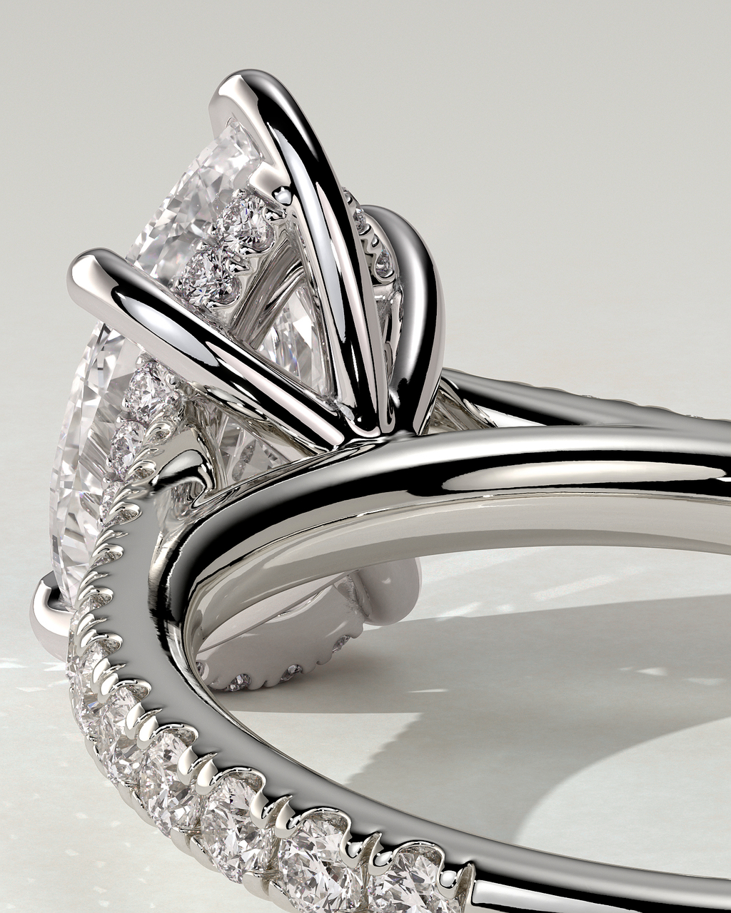 Katrina Solitaire Pear Ring