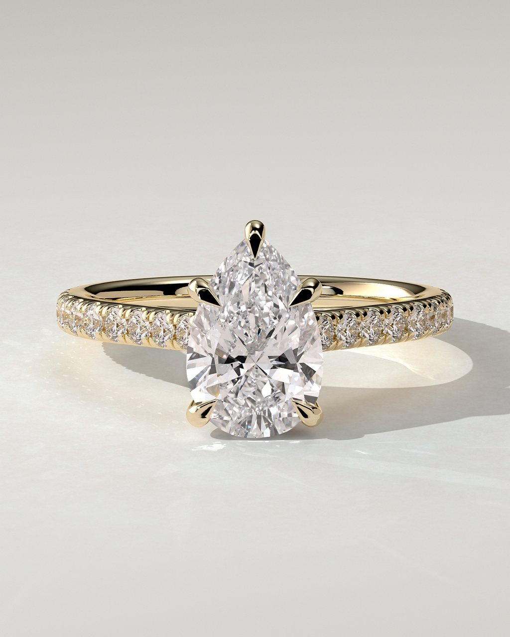 Katrina Solitaire Pear Ring