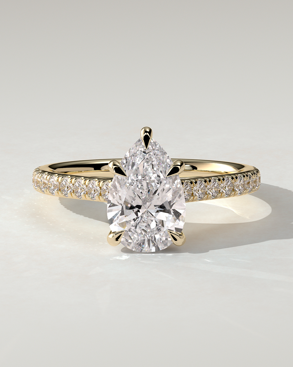Katrina Solitaire Pear Ring