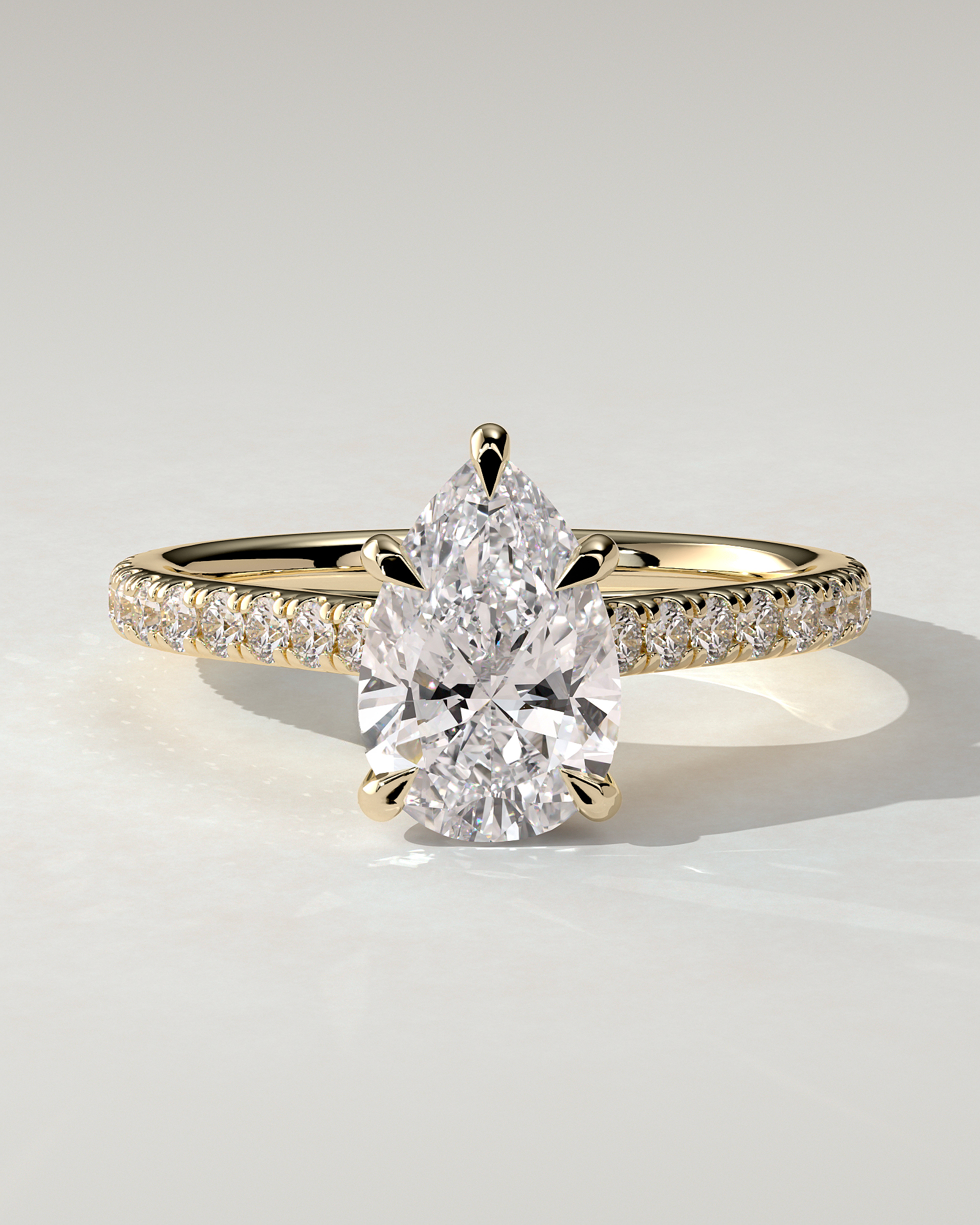 Katrina Solitaire Pear Ring