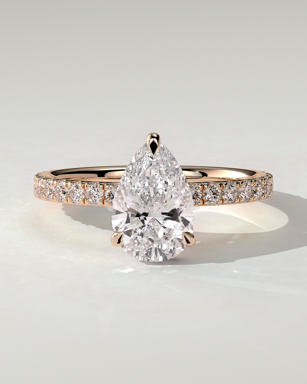 Keira Solitaire Pear Ring
