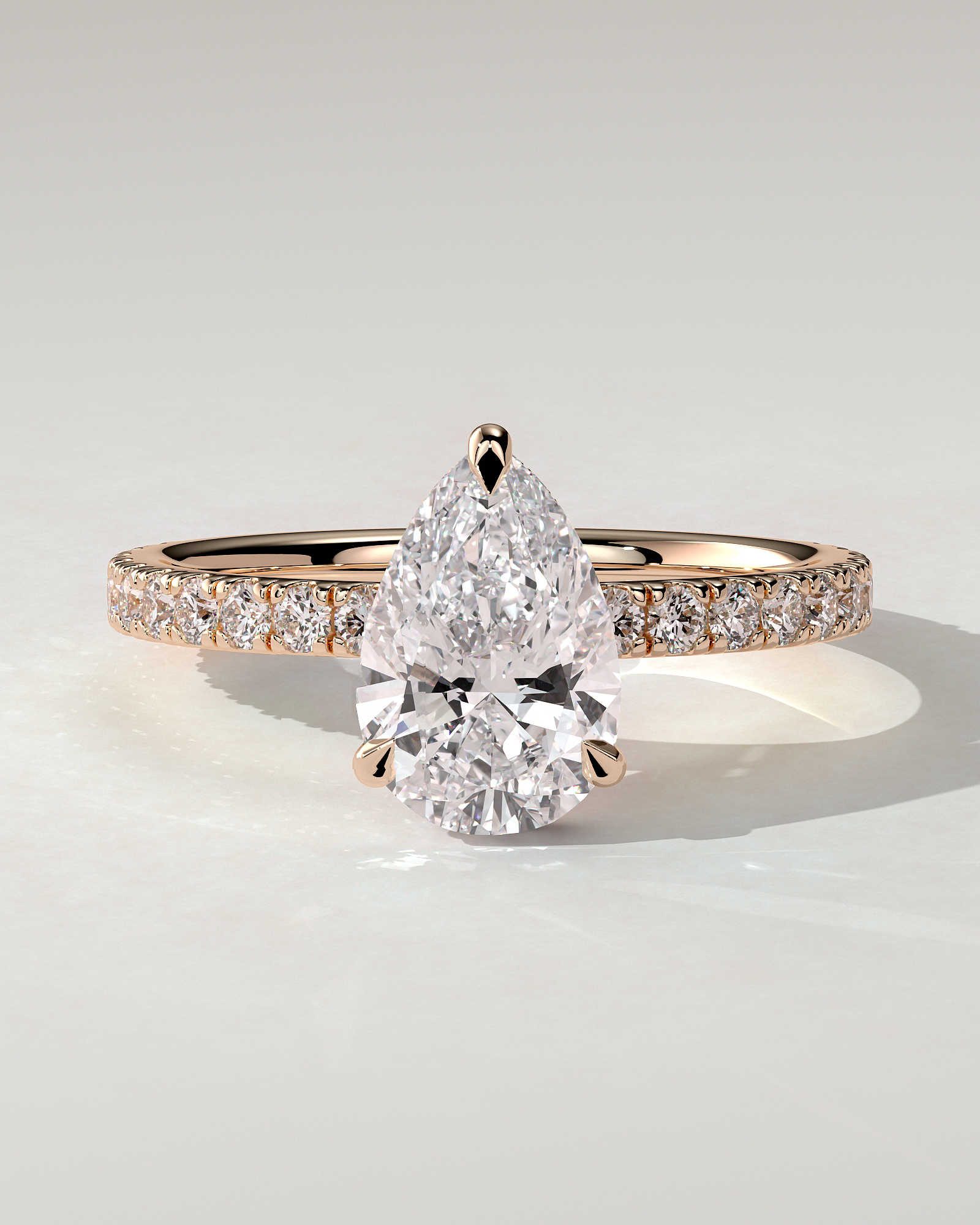 Keira Solitaire Pear Ring