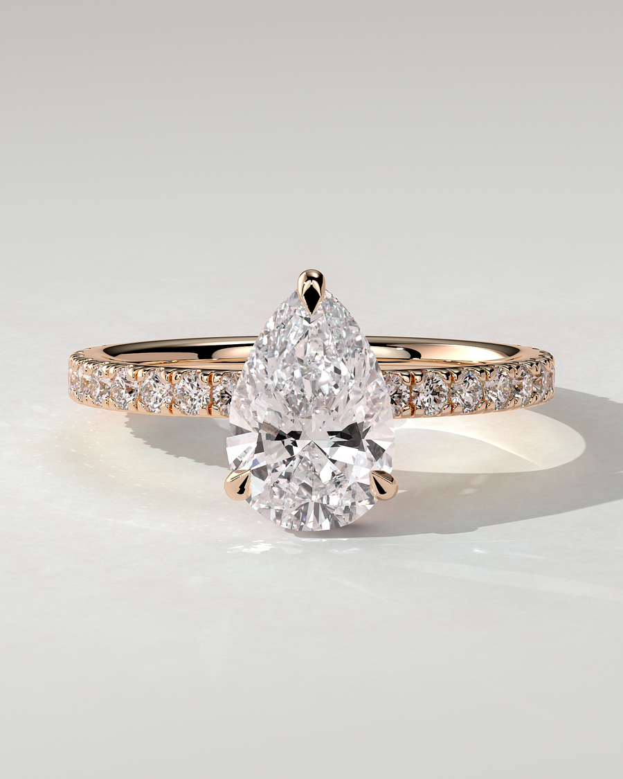 Keira Solitaire Pear Ring