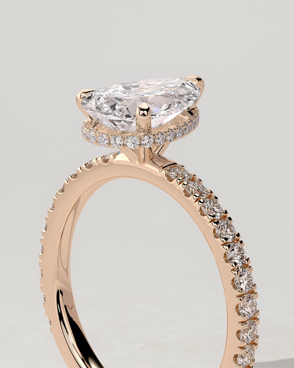 Keira Solitaire Pear Ring