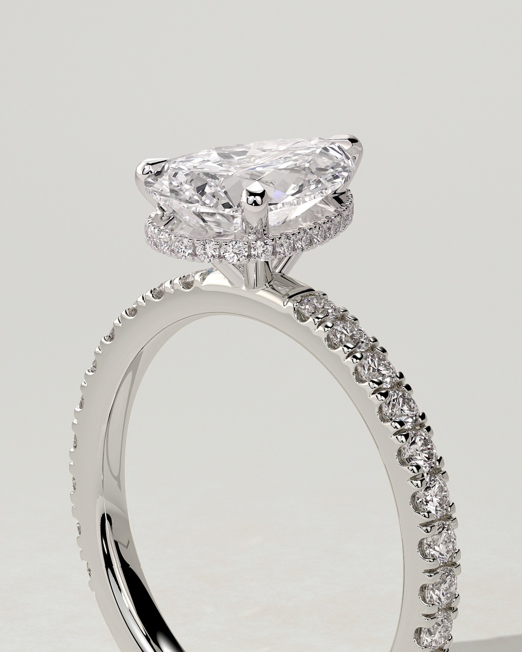 Keira Solitaire Pear Ring