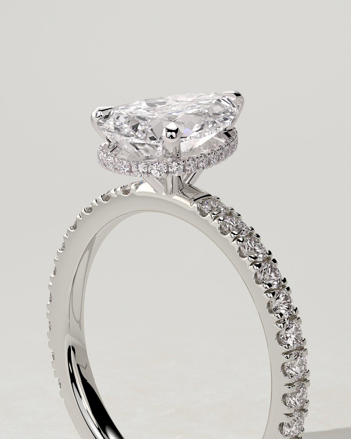 Keira Solitaire Pear Ring