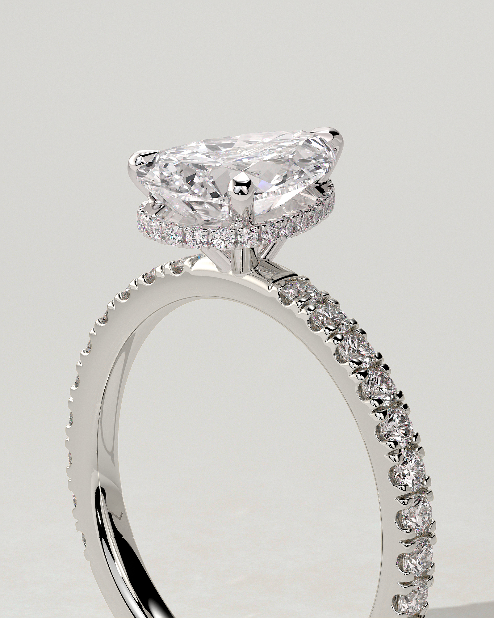 Keira Solitaire Pear Ring