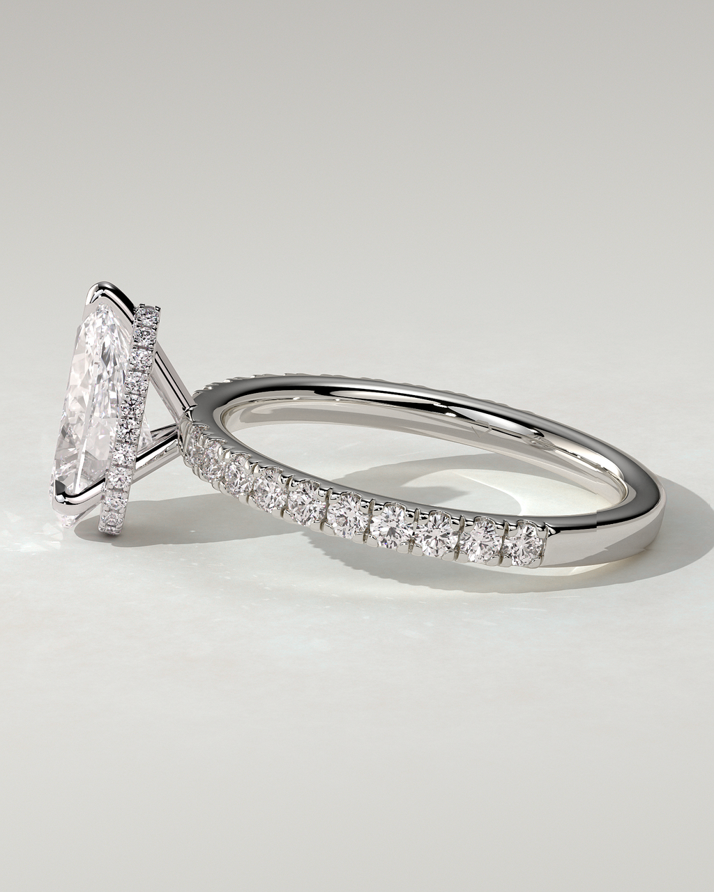 Keira Solitaire Pear Ring