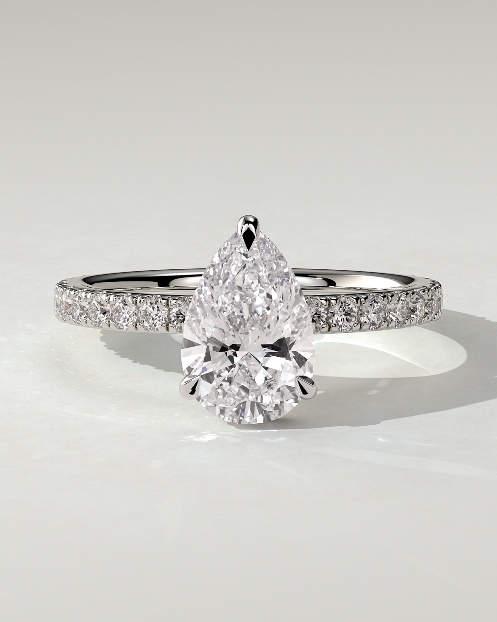 Keira Solitaire Pear Ring