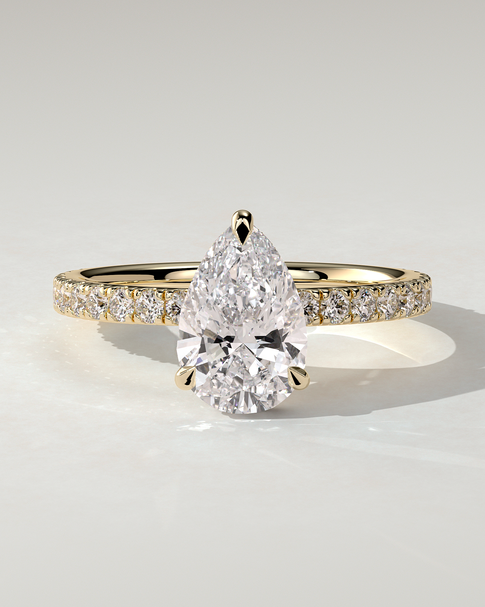 Keira Solitaire Pear Ring
