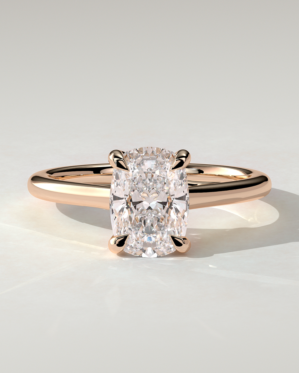 Kelsey Solitaire Cushion Ring