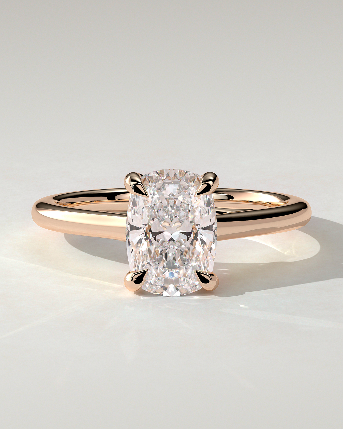 Kelsey Solitaire Cushion Ring