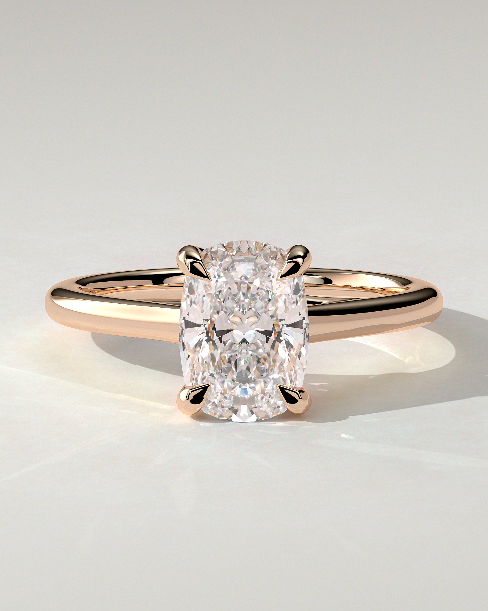 Kelsey Solitaire Cushion Ring