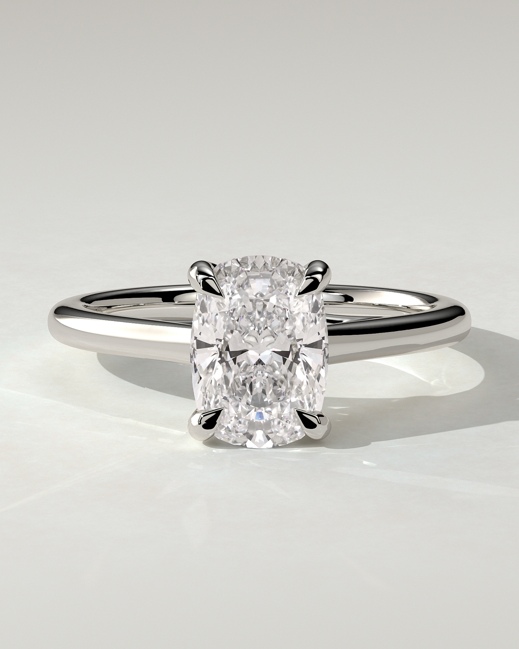 Kelsey Solitaire Cushion Ring