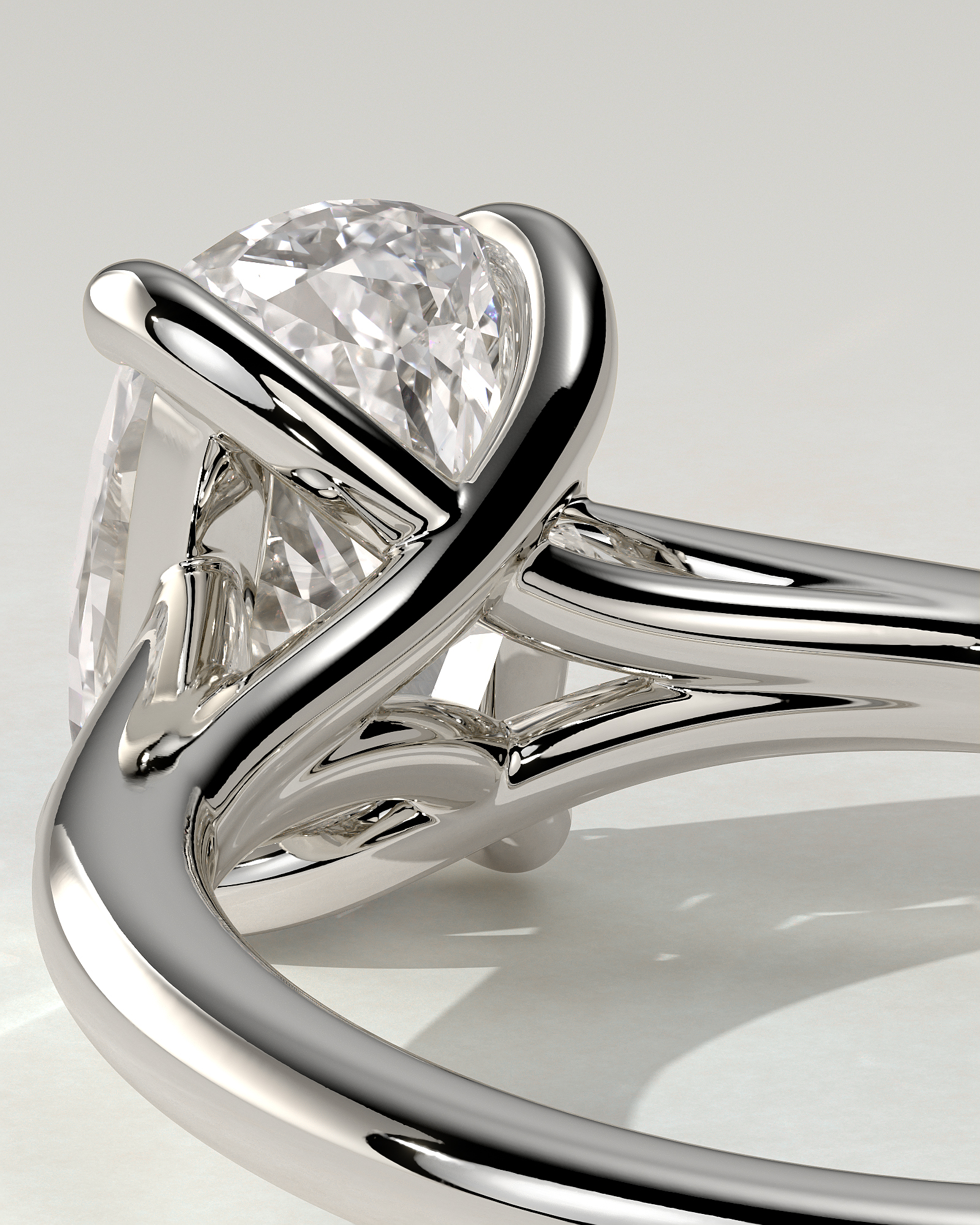 Kelsey Solitaire Cushion Ring