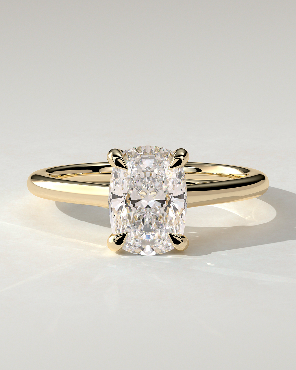 Kelsey Solitaire Cushion Ring