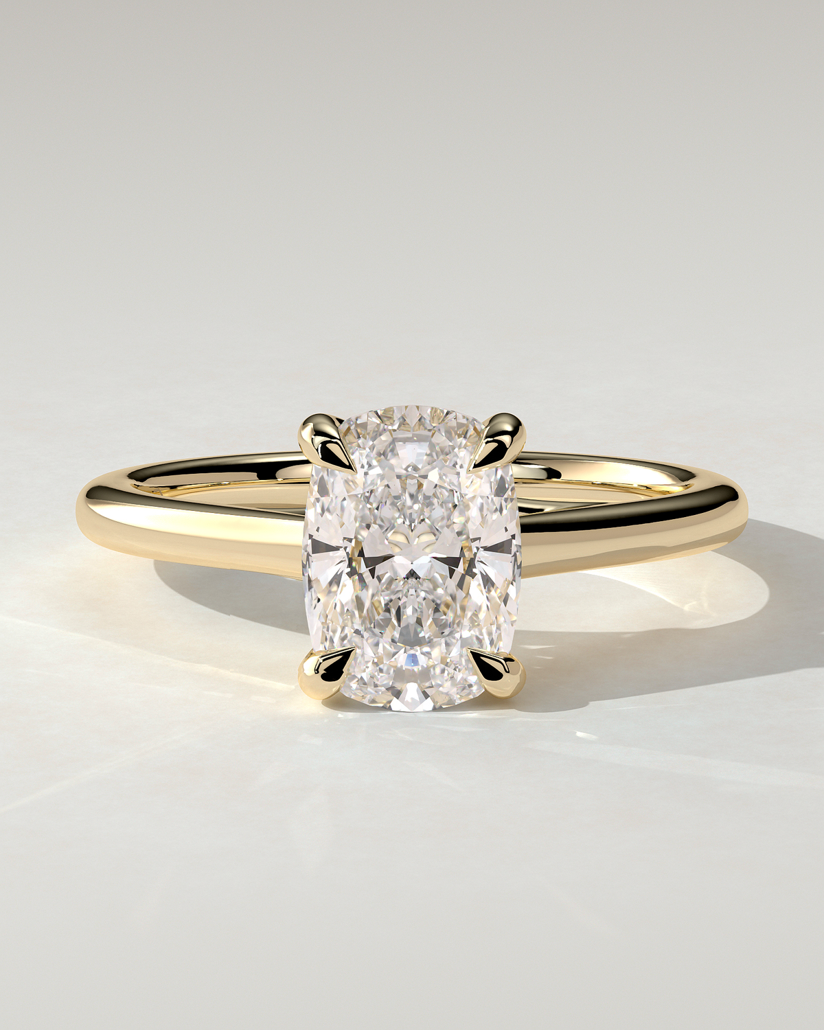 Kelsey Solitaire Cushion Ring
