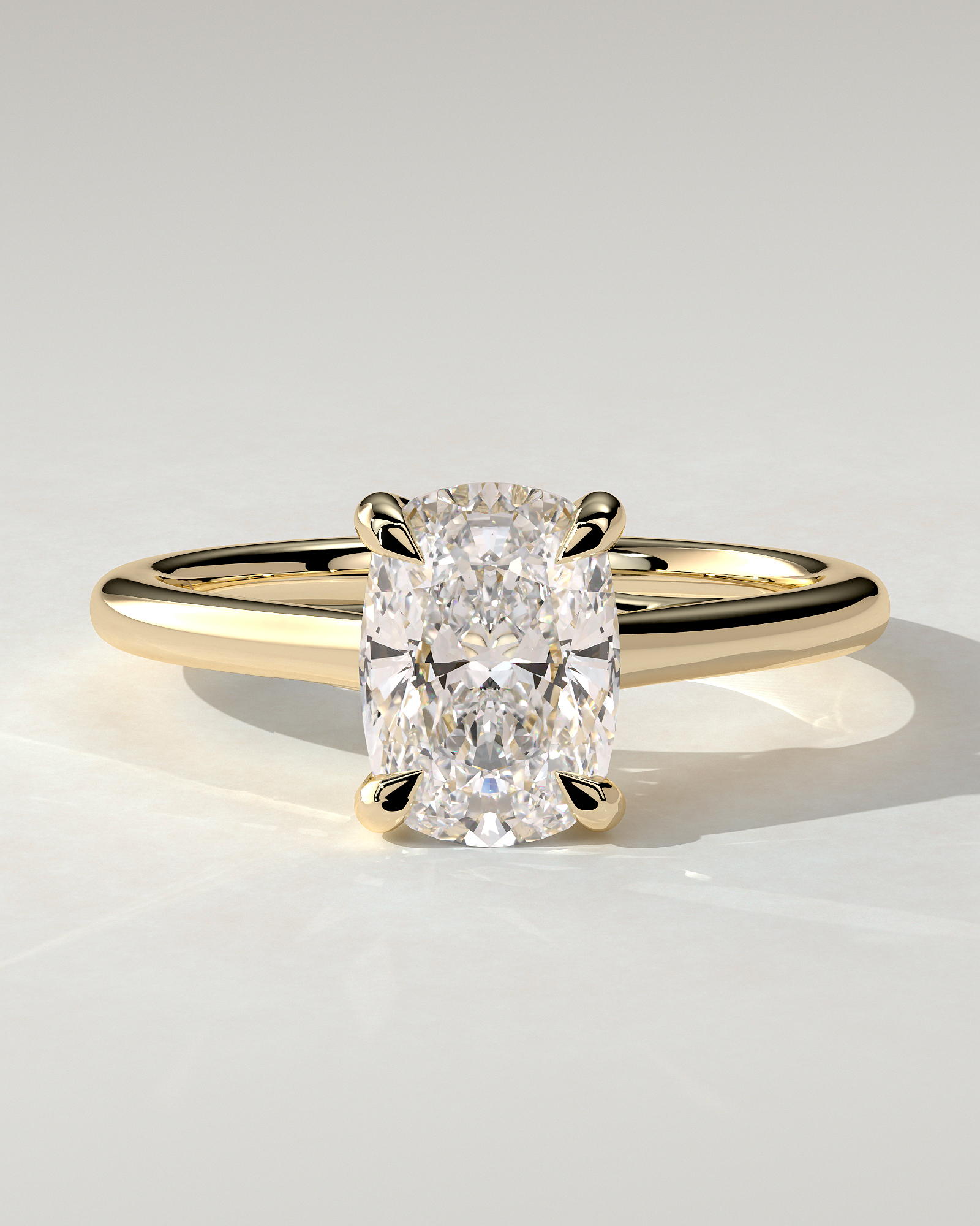 Kelsey Solitaire Cushion Ring