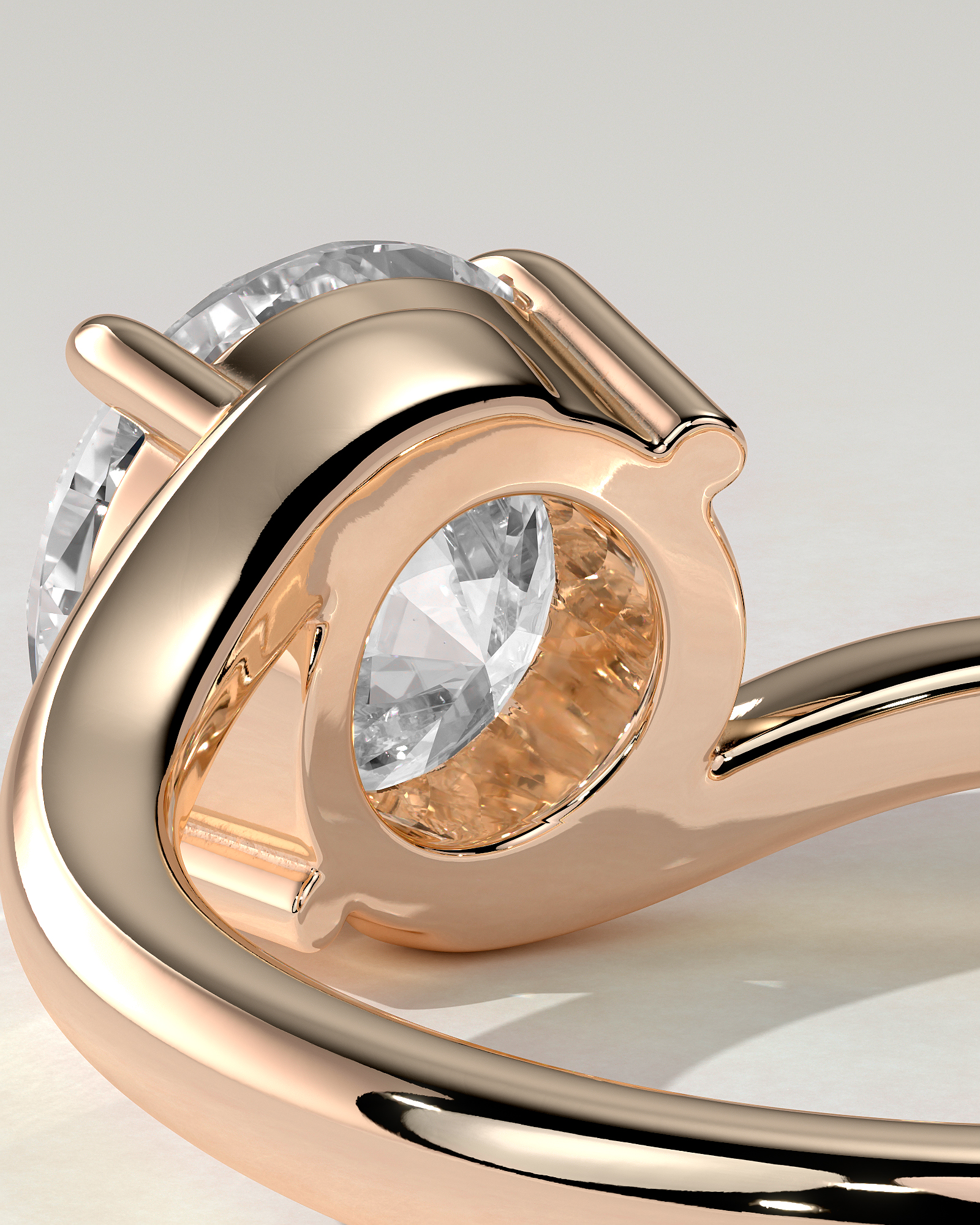 Kimia Solitaire Round Ring