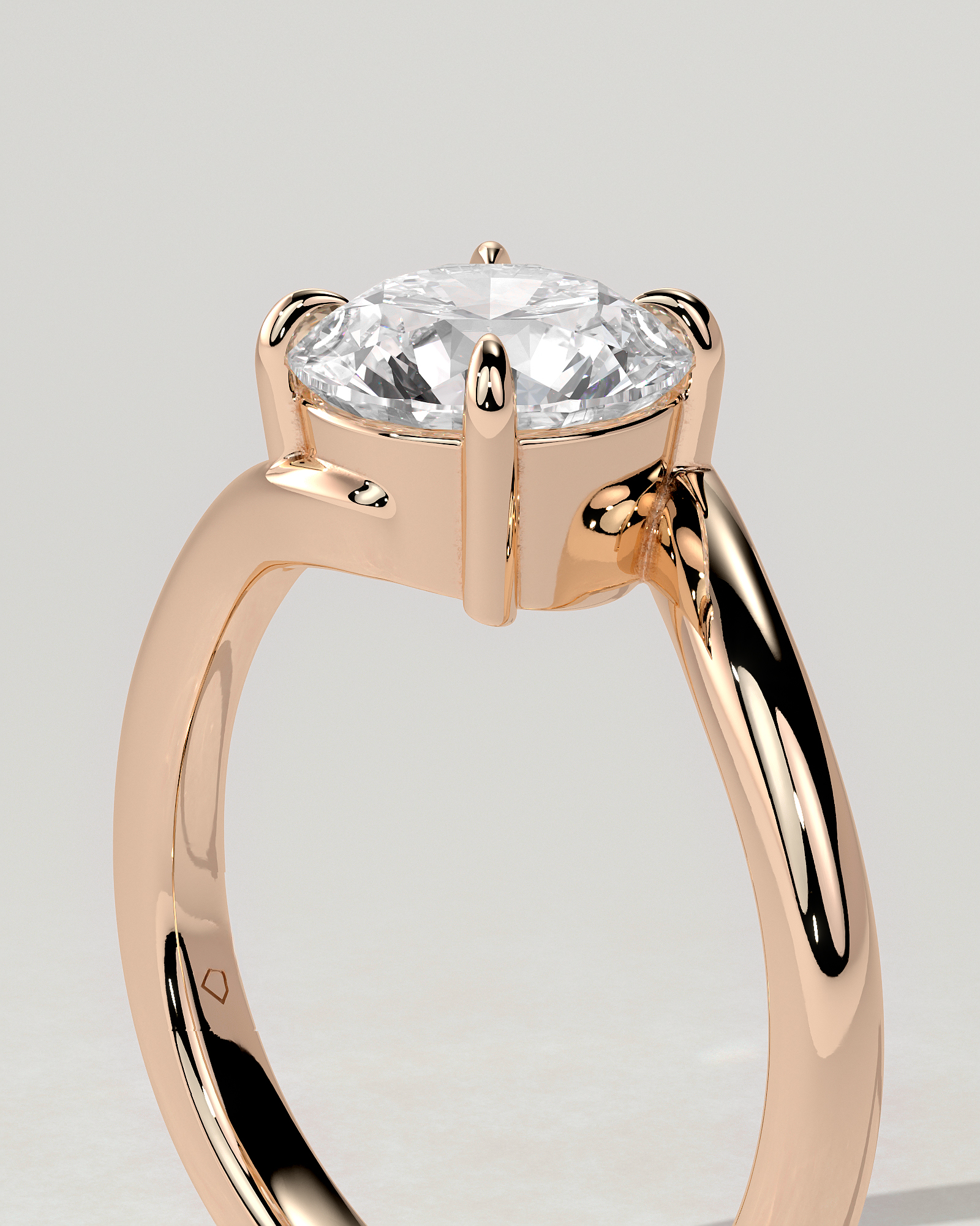 Kimia Solitaire Round Ring