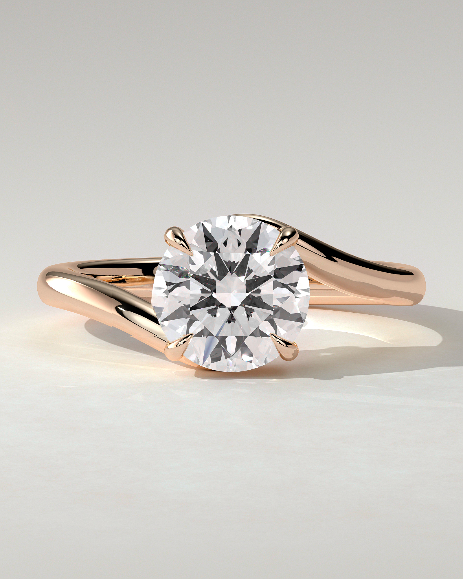 Kimia Solitaire Round Ring