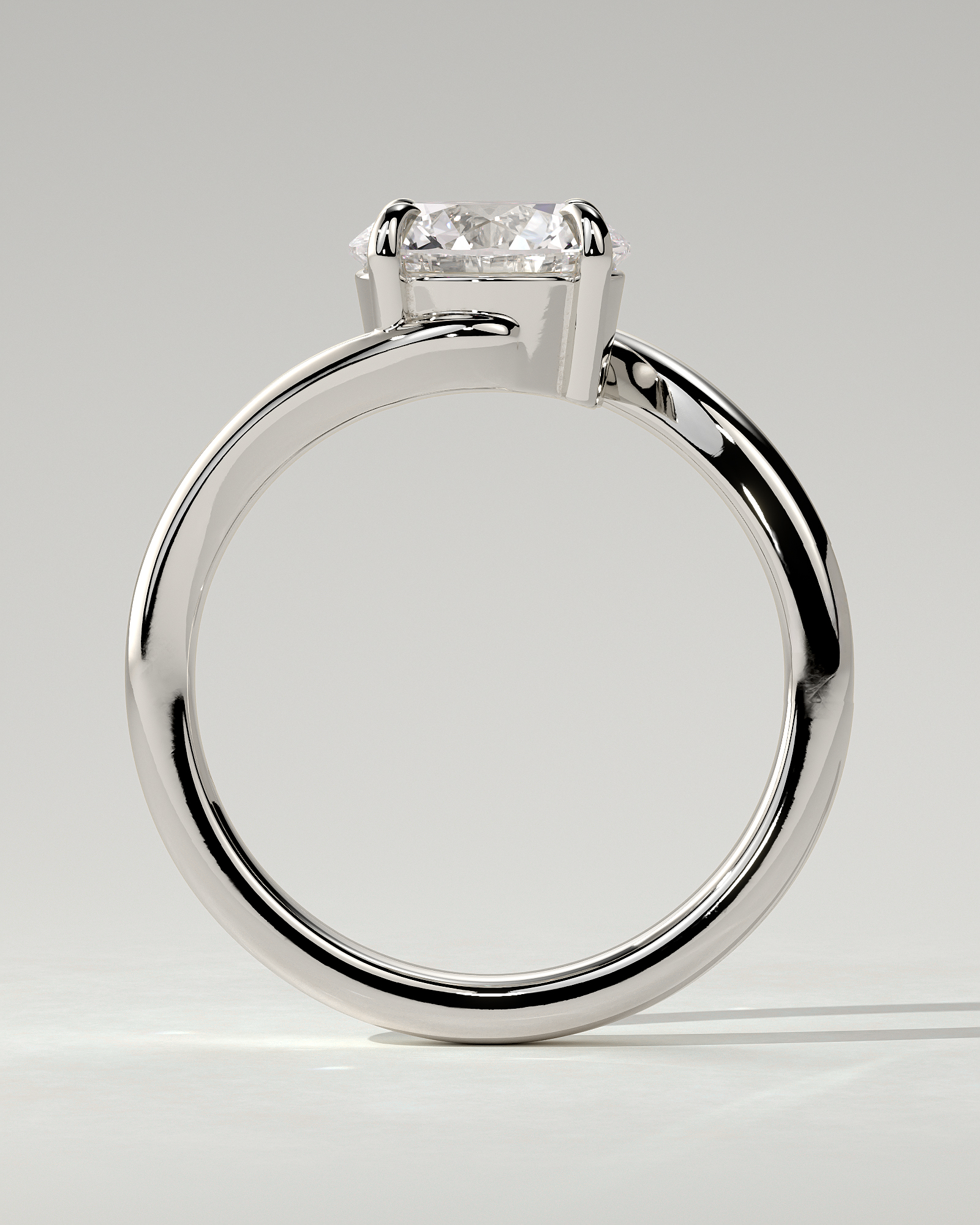 Kimia Solitaire Round Ring