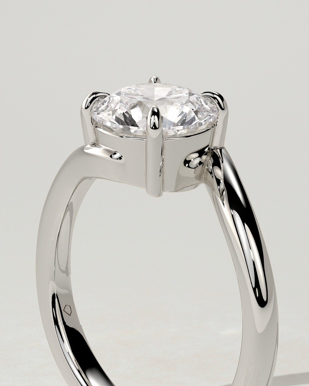 Kimia Solitaire Round Ring