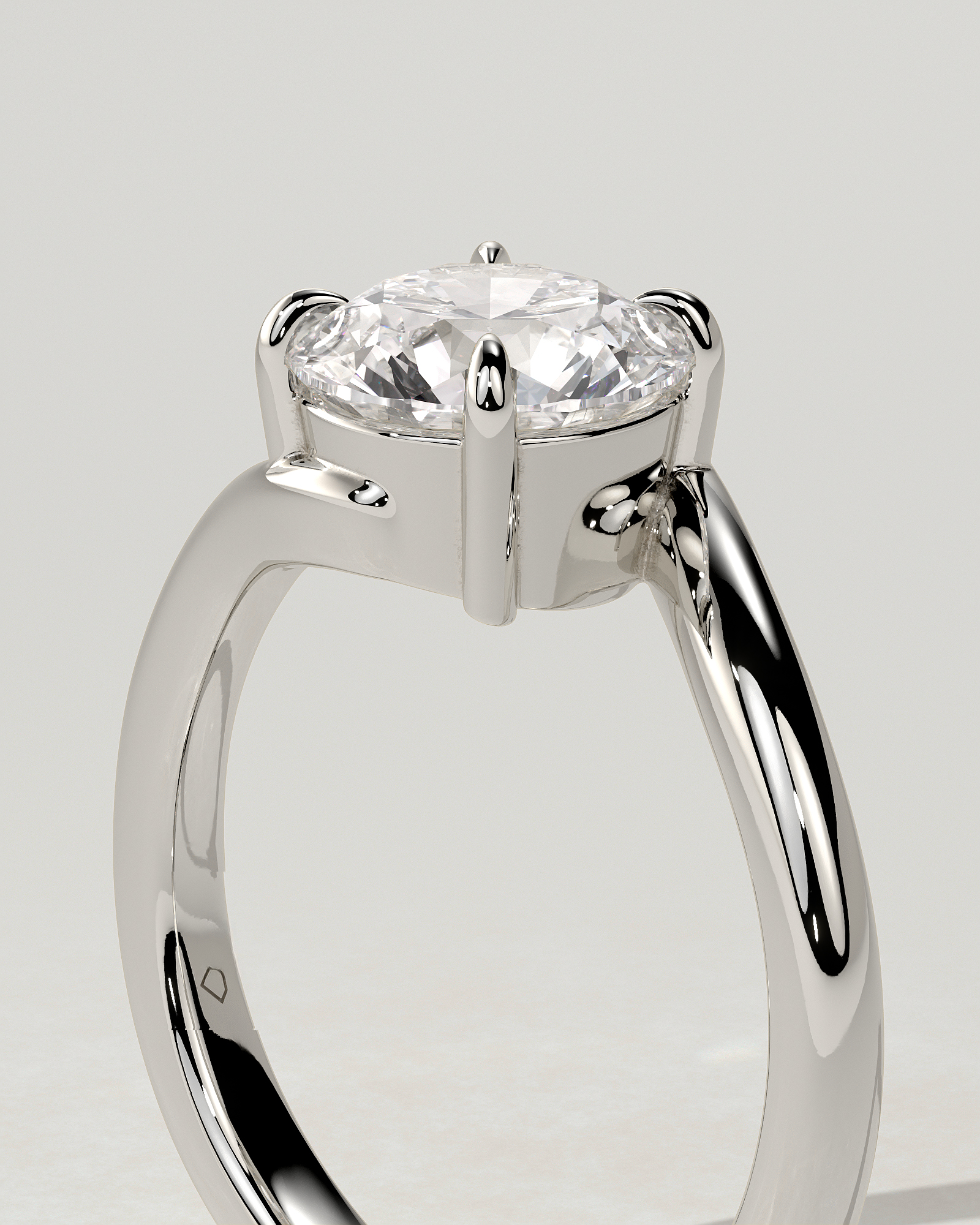 Kimia Solitaire Round Ring
