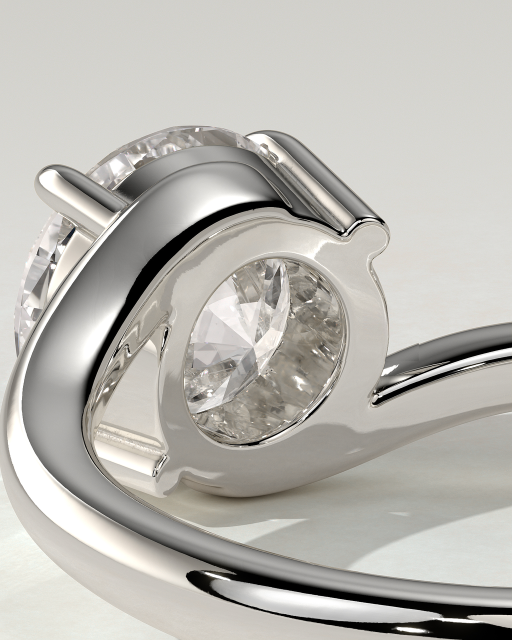 Kimia Solitaire Round Ring