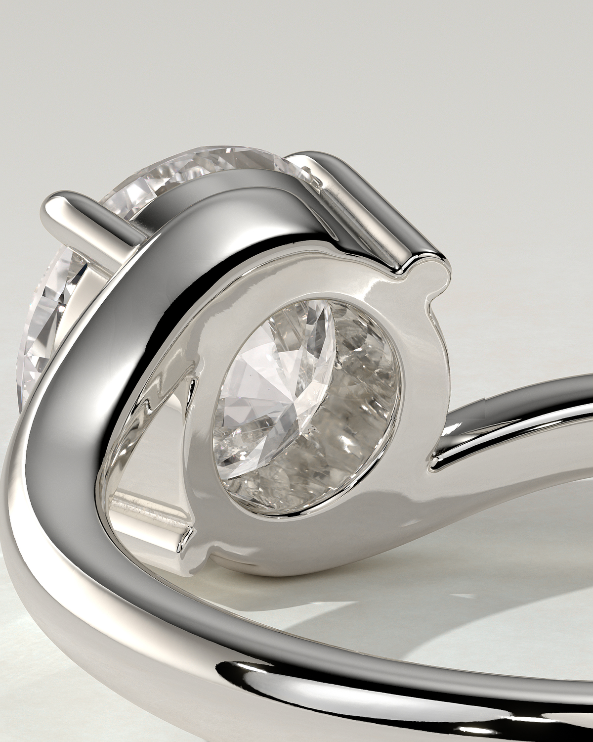 Kimia Solitaire Round Ring