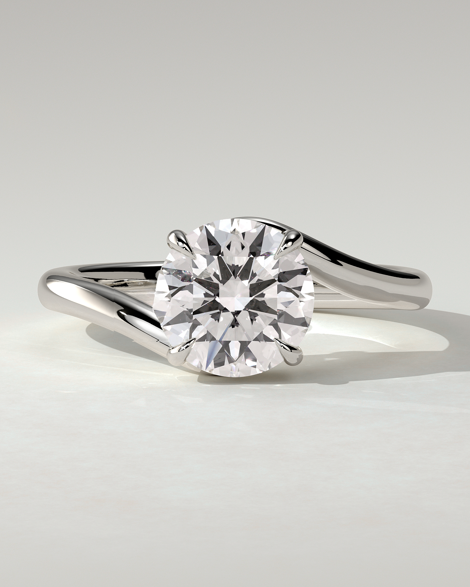 Kimia Solitaire Round Ring