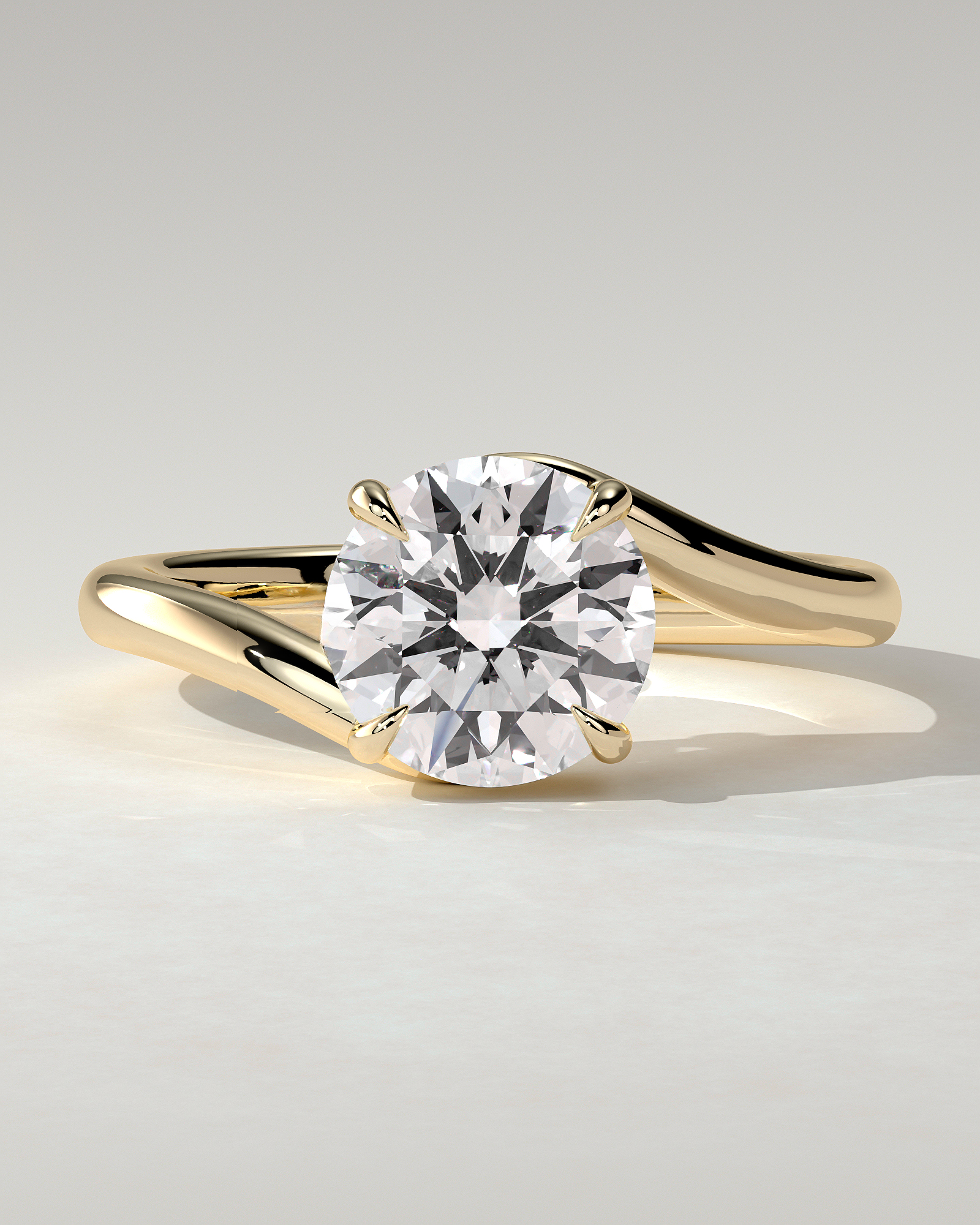 Kimia Solitaire Round Ring