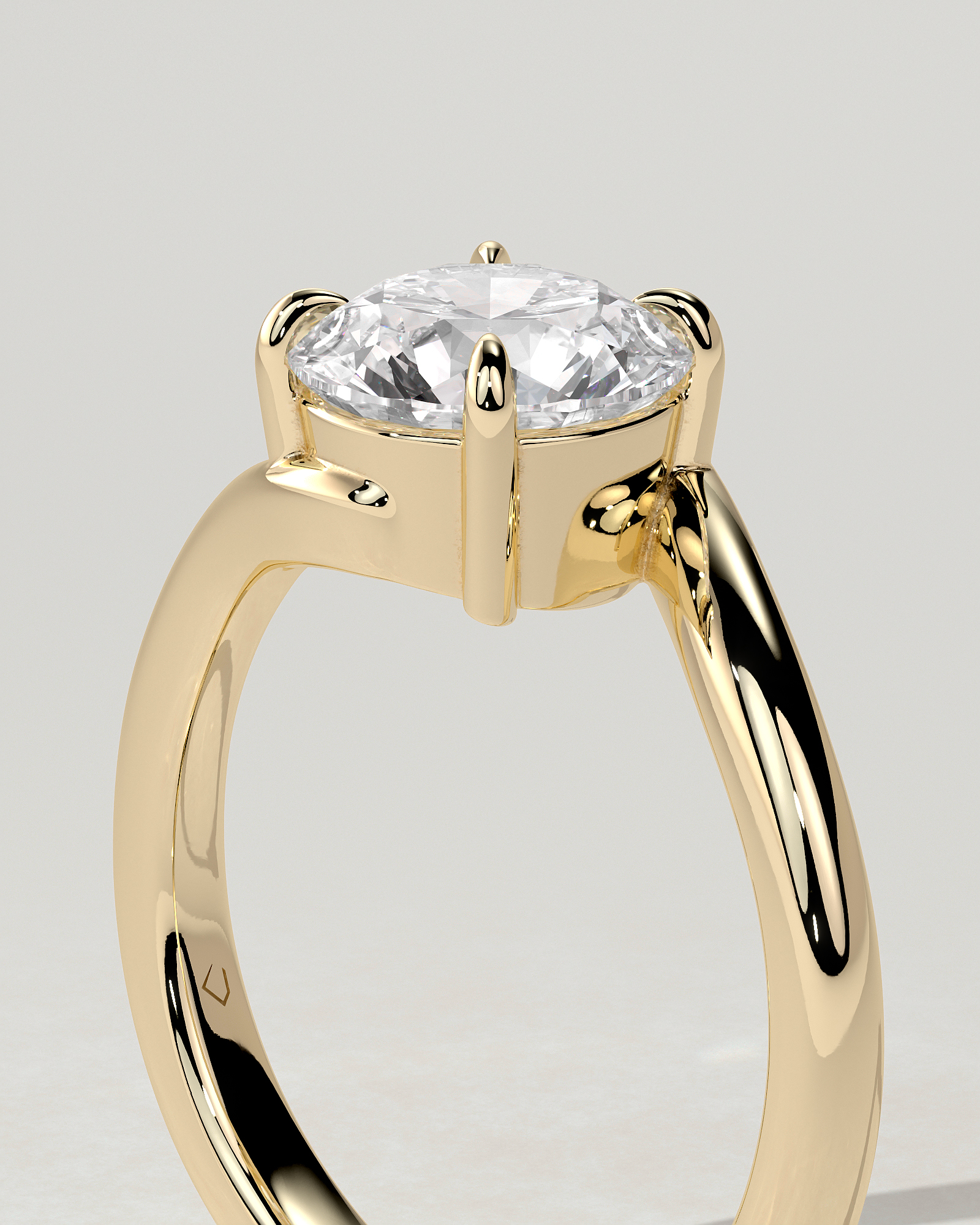 Kimia Solitaire Round Ring