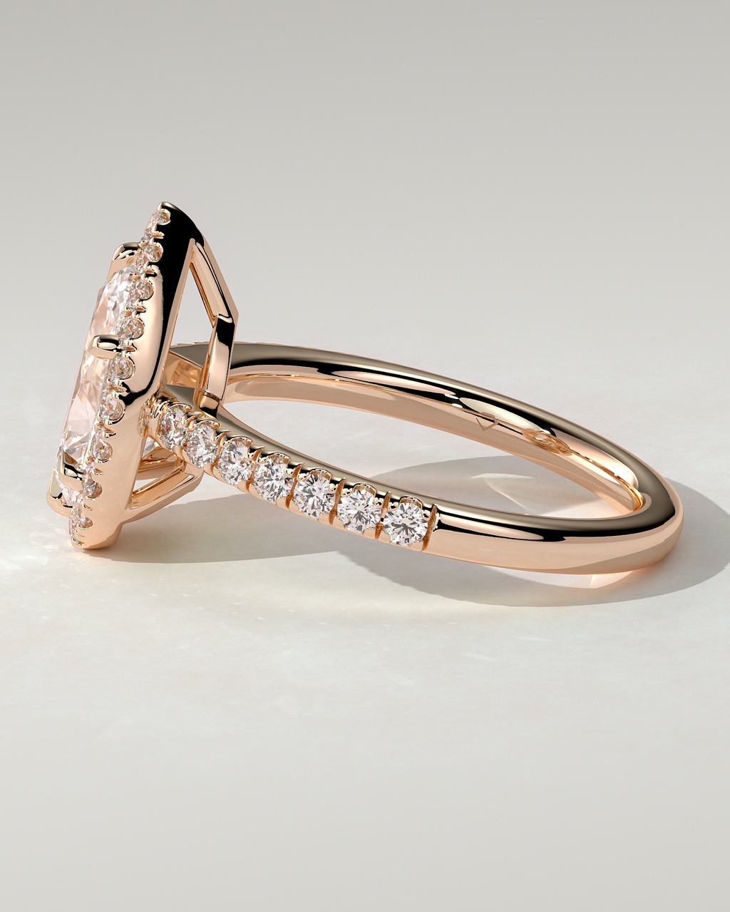 Kirsten Halo Pear Ring