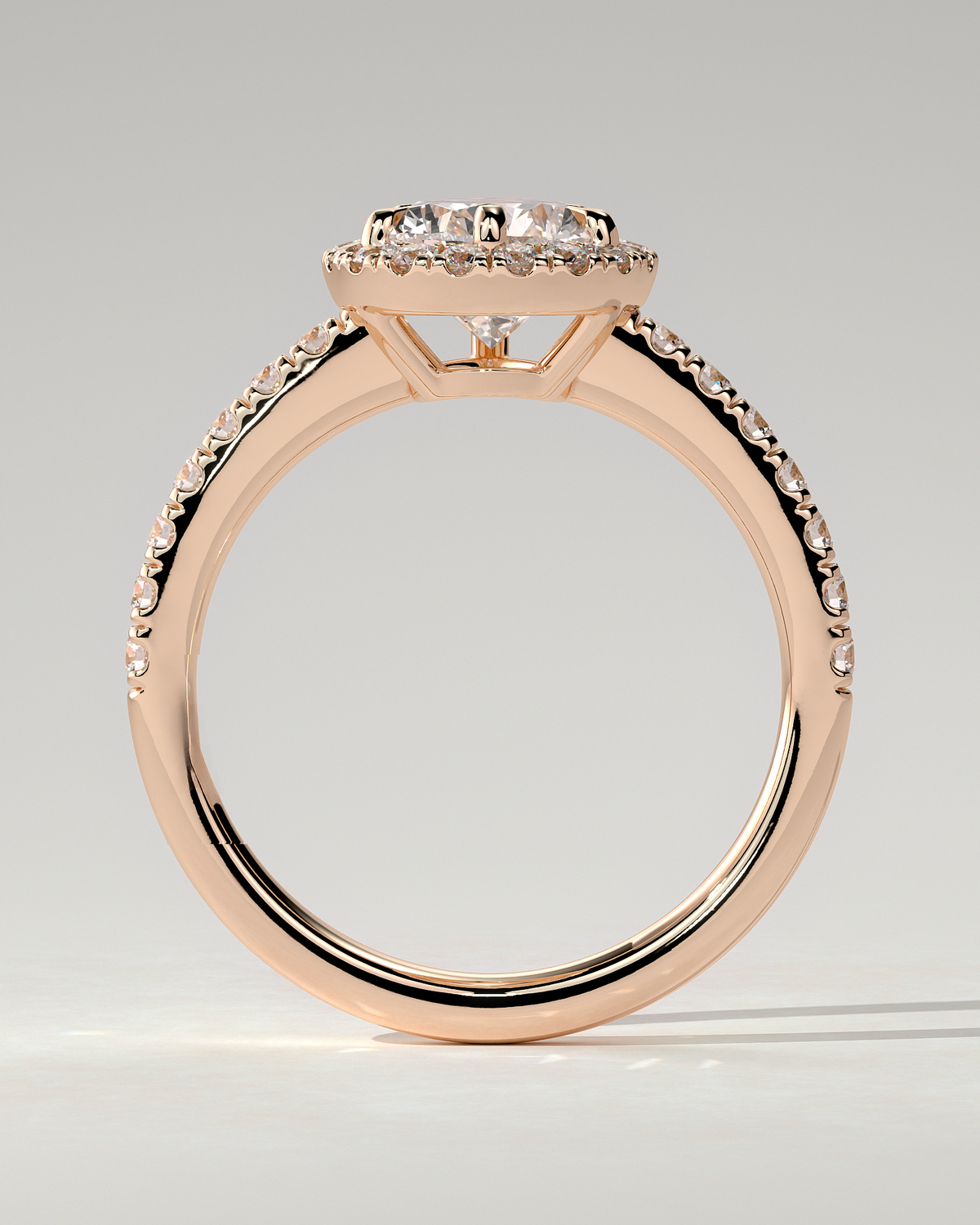 Kirsten Halo Pear Ring