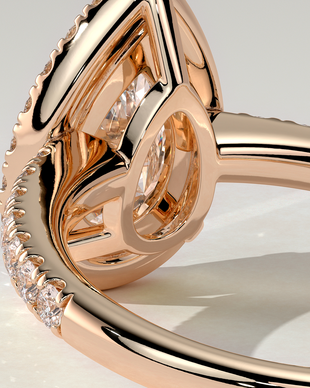 Kirsten Halo Pear Ring
