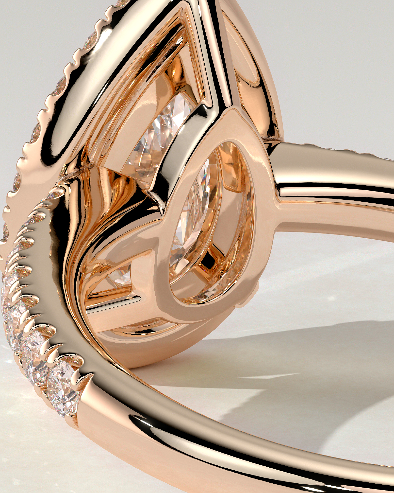 Kirsten Halo Pear Ring