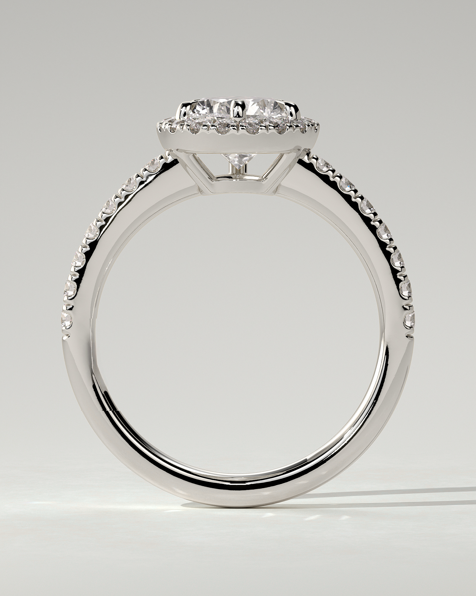 Kirsten Halo Pear Ring