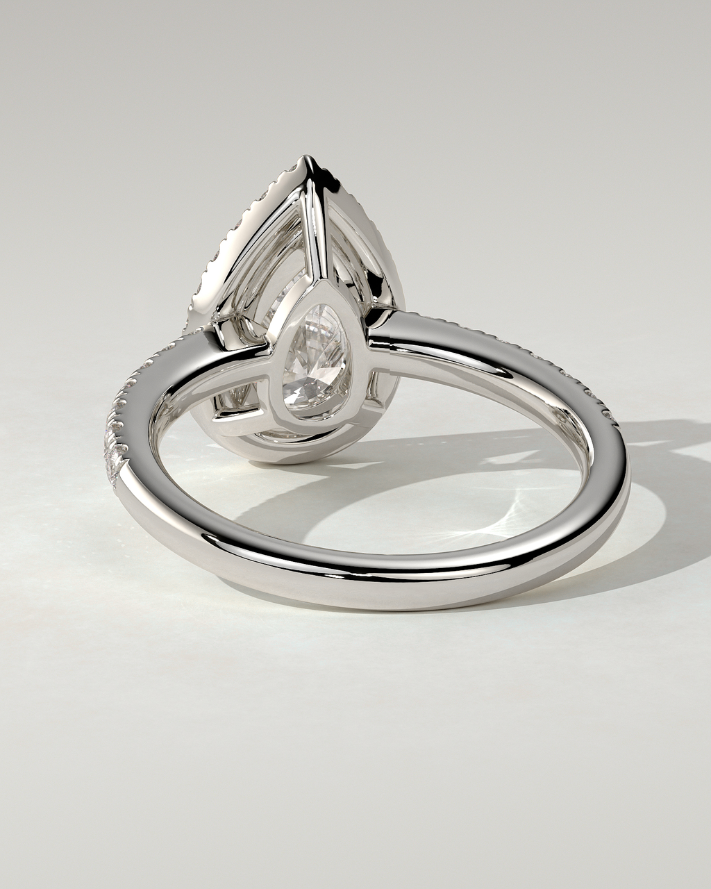 Kirsten Halo Pear Ring