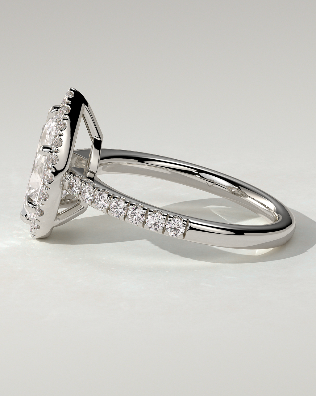 Kirsten Halo Pear Ring