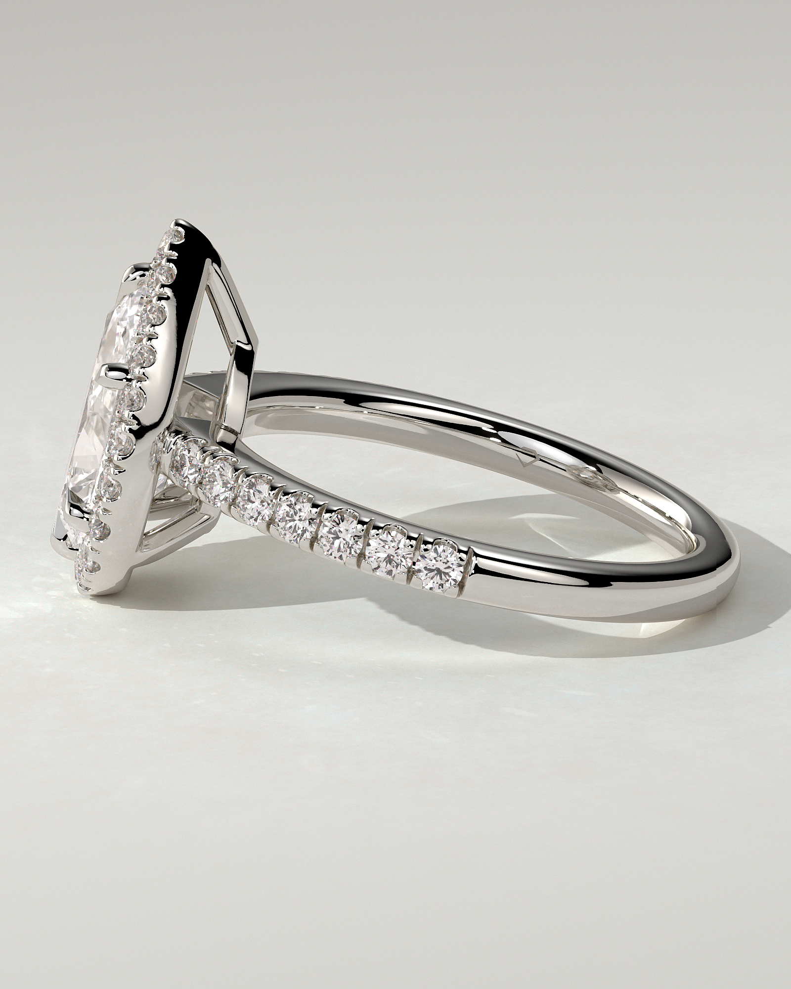 Kirsten Halo Pear Ring