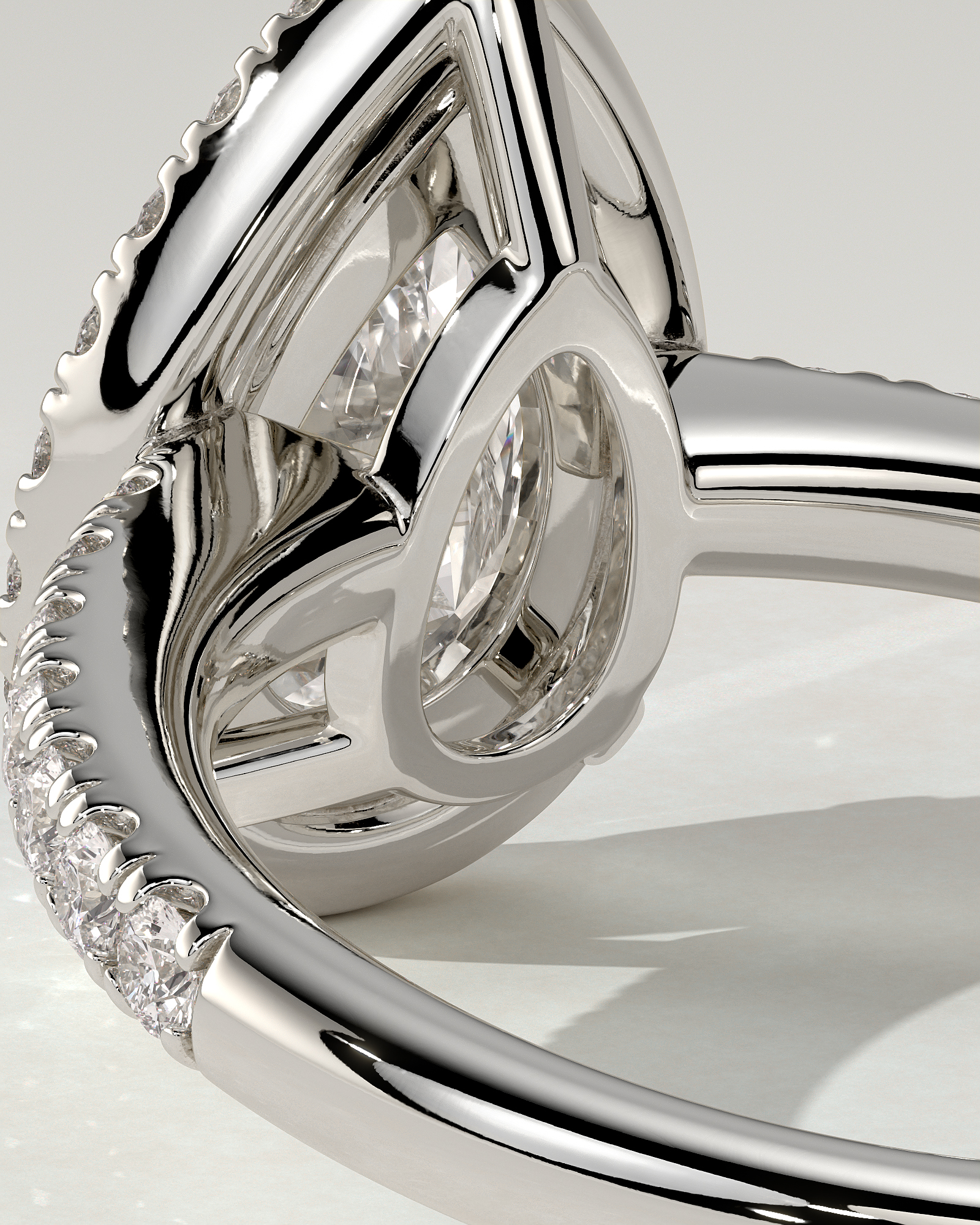 Kirsten Halo Pear Ring