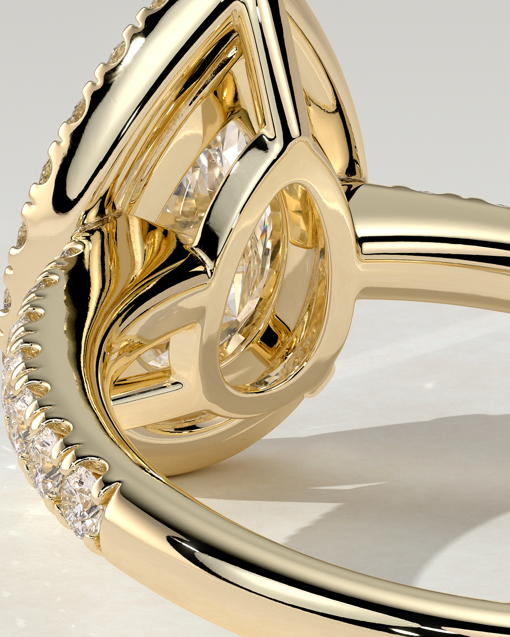 Kirsten Halo Pear Ring