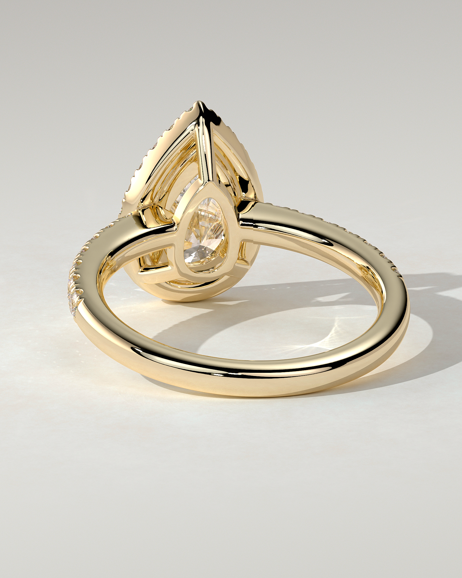 Kirsten Halo Pear Ring