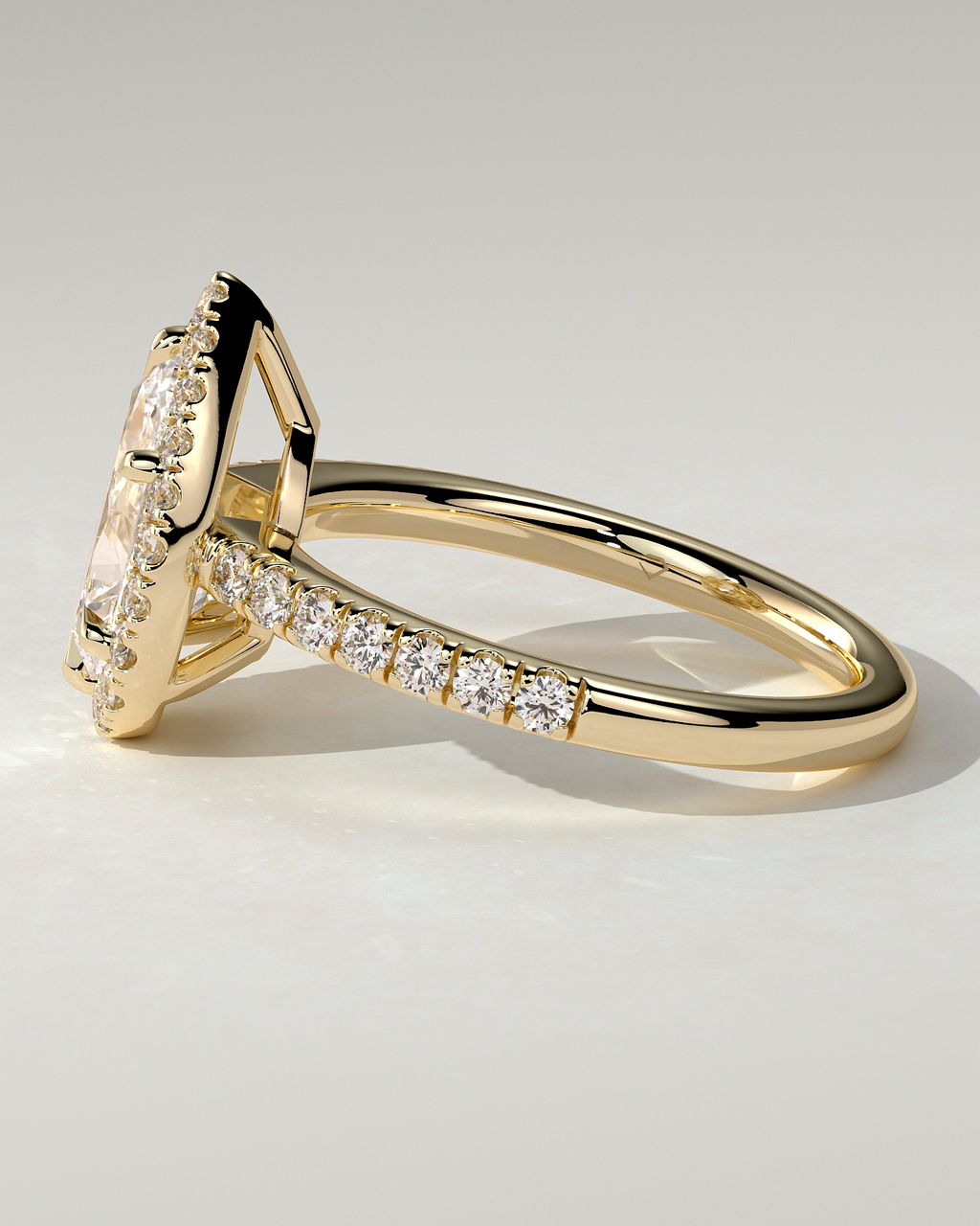 Kirsten Halo Pear Ring