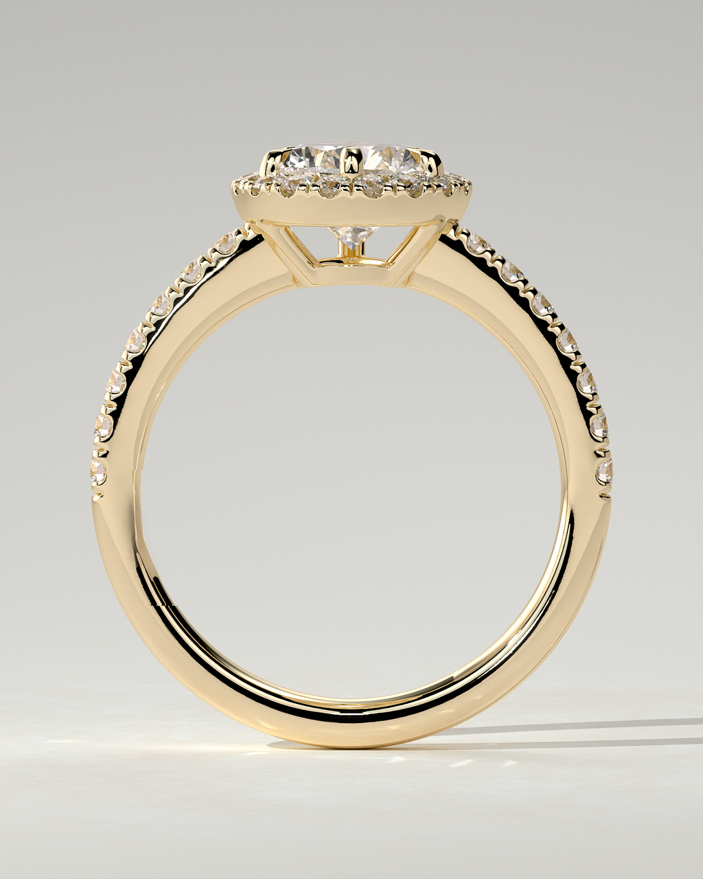 Kirsten Halo Pear Ring