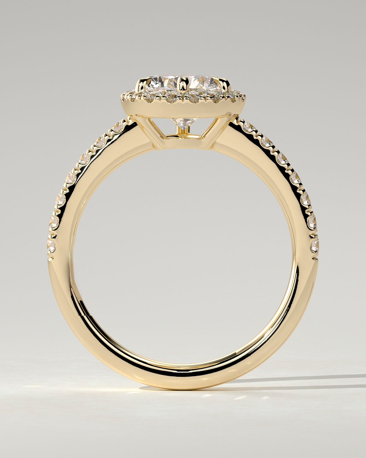 Kirsten Halo Pear Ring