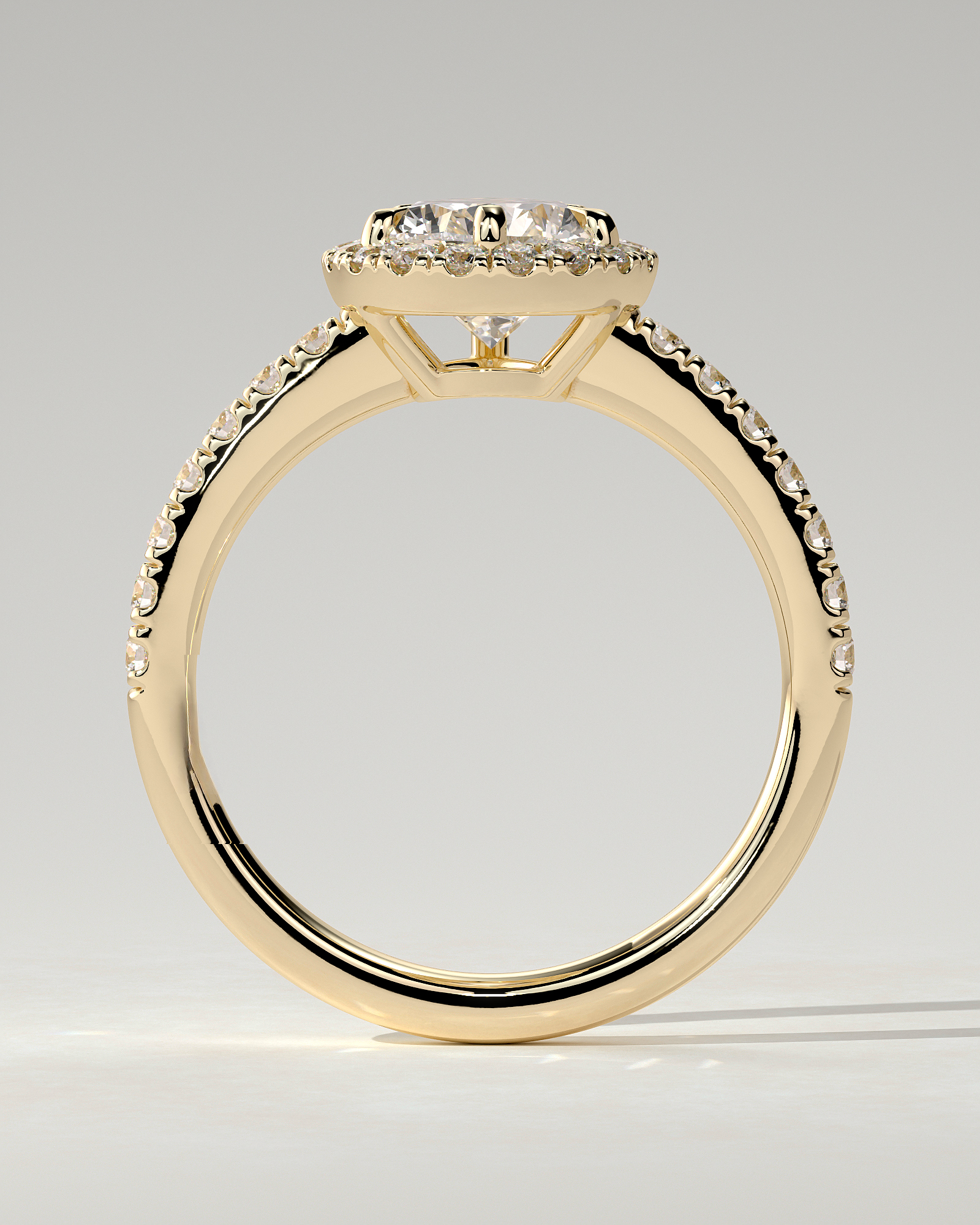 Kirsten Halo Pear Ring